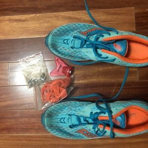 Saucony Kilkenny XC4 Women's Track Cleats Racing Spikes Blue Orange